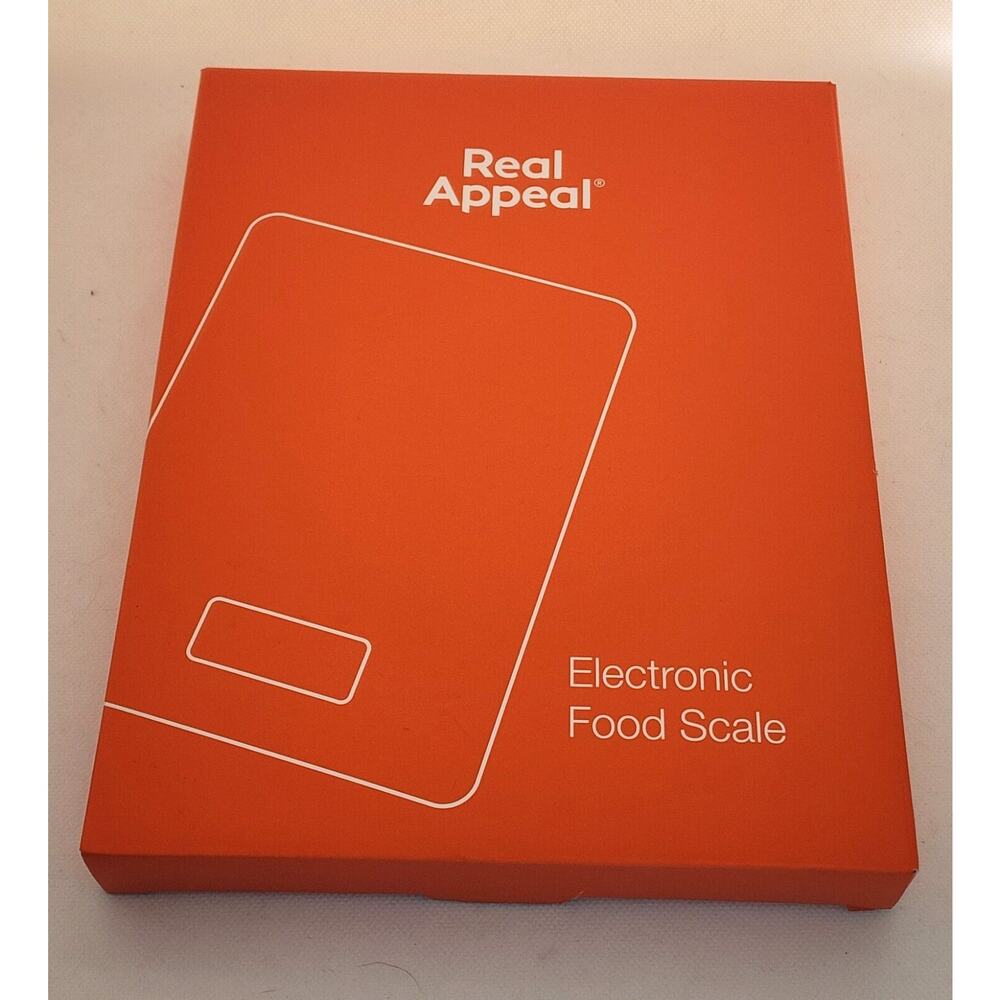 FOOD SCALE-REAL APPEAL-Flat Countertop-Multi Weigh Modes-On/Off Button-Battery